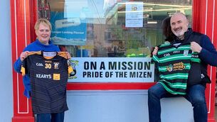 <p>FRIENDLY RIVALS: Tom O'Connor of the South County Bar and sponor of Douglas GAA in Goleen with his wife Maebh (nee Sheehan) ahead of Sunday's Cork JBFC final at Pairc Ui Rinn.</p>