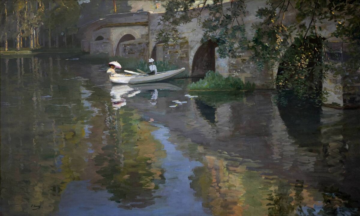 The Bridge at Grès is part of the John Lavery exhibition at the National Gallery. 