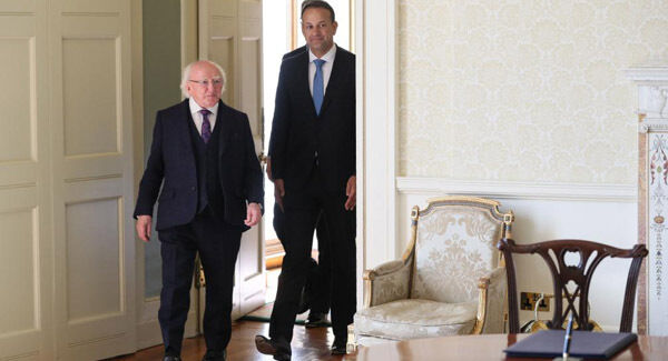 Leo Varadkar and Michael D Higgins.