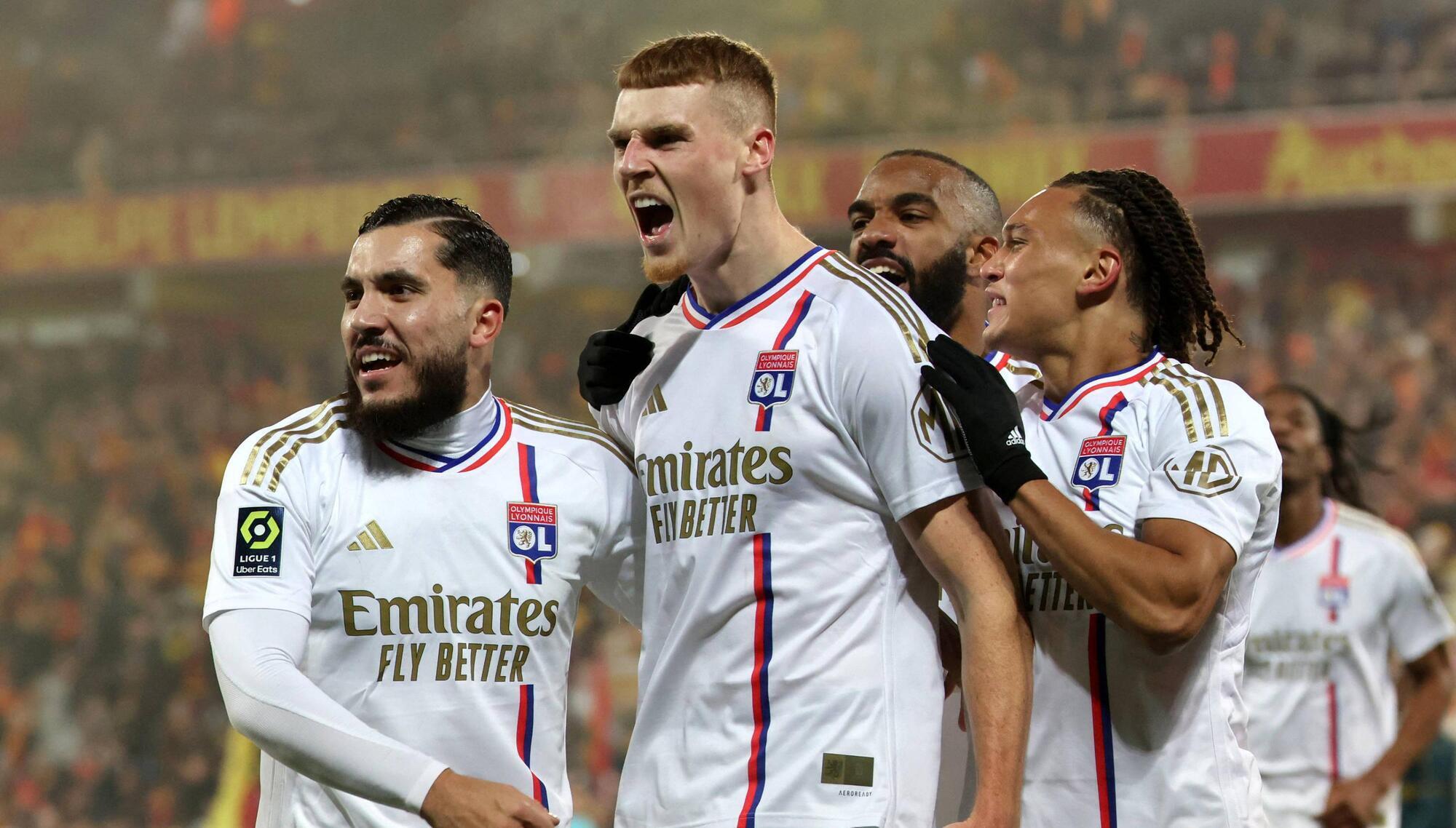Jake O'Brien scores twice for Lyon against Lens to become club's top-scorer