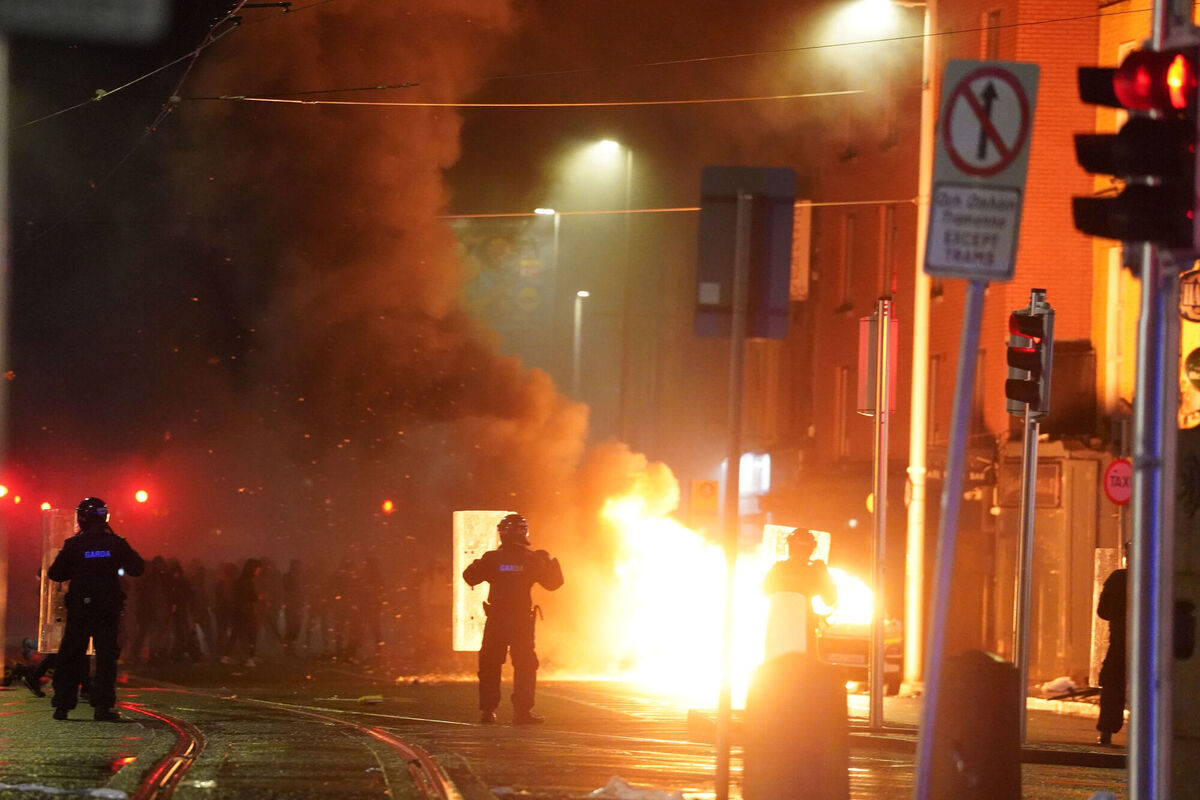 An Garda Siochana at the scene in Dublin City centre. Picture: PA Wire
