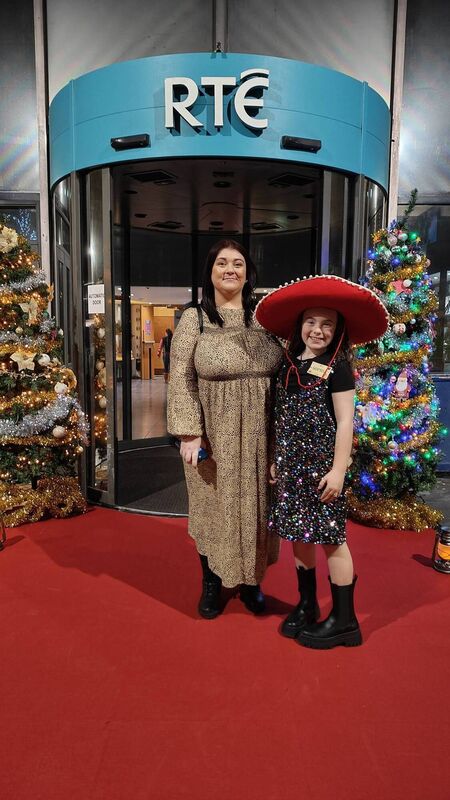 Sophia McNamara and her mum Michelle outside RTÉ on Late Late Late Toy Show night last month. Picture: Garry McCarthy