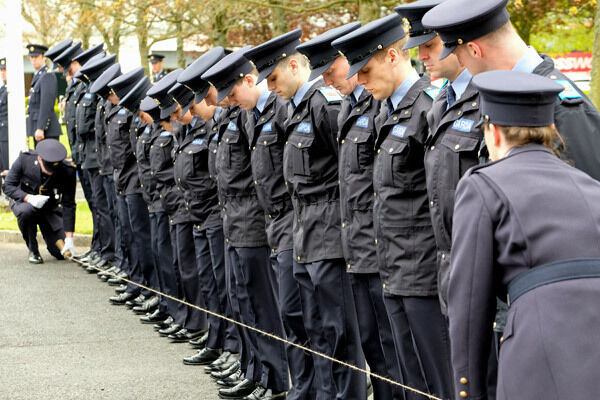 Drill Instructor Karl Burton does a final inspection before a graduation ceremony at the Garda College, Templemore, Co Tipperary. Pictures: Don Moloney / Press 22 Drill Instructor Karl Burton does a final inspection before a graduation ceremony at the Garda College, Templemore, Co Tipperary. Pictures: Don Moloney / Press 22