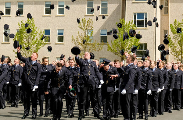 Newly qualified gardaí celebrate following yesterday’s ceremony in Templemore. Newly qualified gardaí celebrate following yesterday’s ceremony in Templemore.
