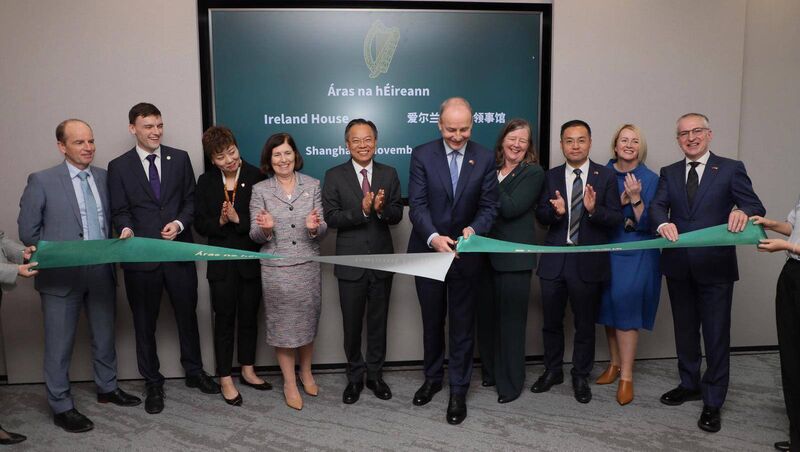 Tánaiste and Minister for Foreign Affairs Micheál Martin TD opens the new Ireland House in Shanghai, China on November 9, 2023.