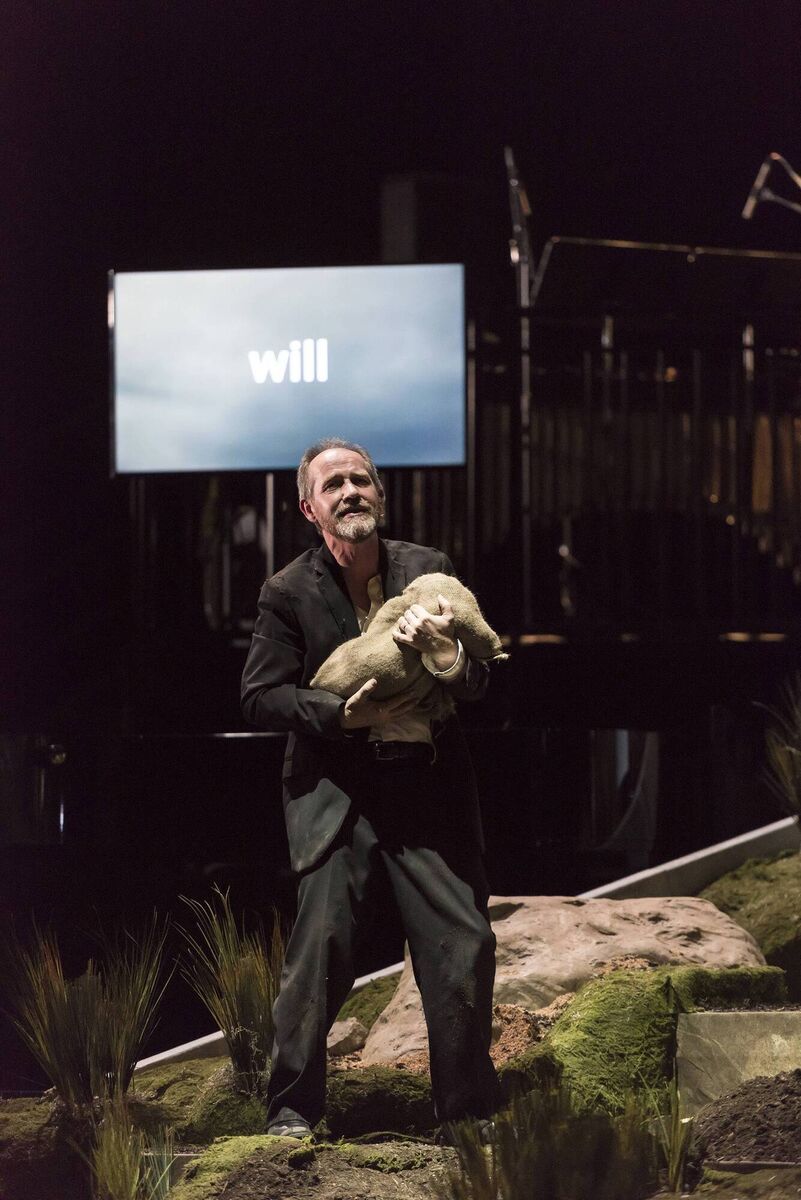 Iarla Ó Lionáird performs in 'The Hunger' composed by Donnacha Dennehy and directed by Tom Creed, in 2016. Pic: Jack Vartoogian