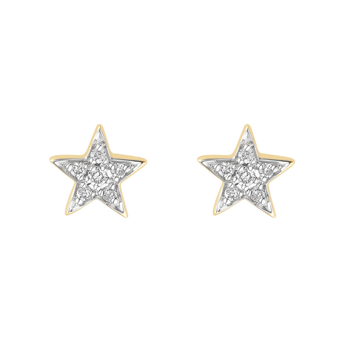 Treasure It! Gold Diamond Star Stud Earrings by NGO Designs Treasure It! Gold Diamond Star Stud Earrings by NGO Designs