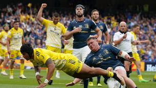 <p>DRAMATIC AFFAIRS: La Rochelle's Ulupano Seuteni scores their side's second try during the Heineken Champions Cup final match last year. Pic: Brian Lawless/PA Wire.</p>