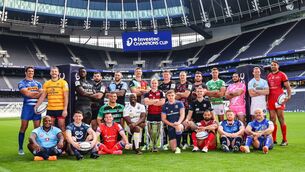 <p>ALL ABOARD: At the launch of the Investec Champions Cup in London were (back row L-R) Stormers’ Ben-Jason Dixon, Ulster’s Stuart McCloskey, Racing 92’s Ibrahim Diallo, Connacht’s Paul Boyle, Cardiff’s Josh Turnbull, Harlequins’ Stephan Lewies, Munster’s Craig Casey, Saracen’s Owen Farrell, Bristol Bears’ Fitz Harding, RC Toulon’s Teddy Baubigny, Leicester Tigers’ Hanro Leibenberg, Stade Francais Paris’ Laurent Panis, Bayonne’s Reece Hodge, and Stade Toulousain’s Richie Arnold. Front row: Vodacom Bulls’ Khutha Mchunu, Sale Sharks’ Ben Curry, Bath Rugby’s Ben Spencer, Northampton Saints’ Juarno Augustus, Stade Rochelais’ Raymond Rhule, Leinster’s Garry Ringrose, Glasgow Warriors’ Stafford McDowall, Lyon’s Jordan Taufua, Bordeaux Bègles’ Maxime Lamothe, and Exeter Chiefs’ Jack Yeandle.	<span class="contextmenu emphasis CaptionCredit">Picture: Inpho/Billy Stickland</span>
            </p>