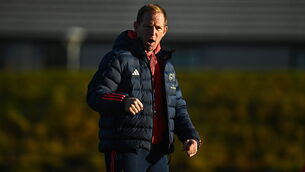 <p>Mike Prendergast: Bayonne defend with a huge amount of linespeed and kick the ball the most in the Top 14. <span class="contextmenu emphasis CaptionCredit">	Picture: Eóin Noonan/Sportsfile</span>
            </p>
