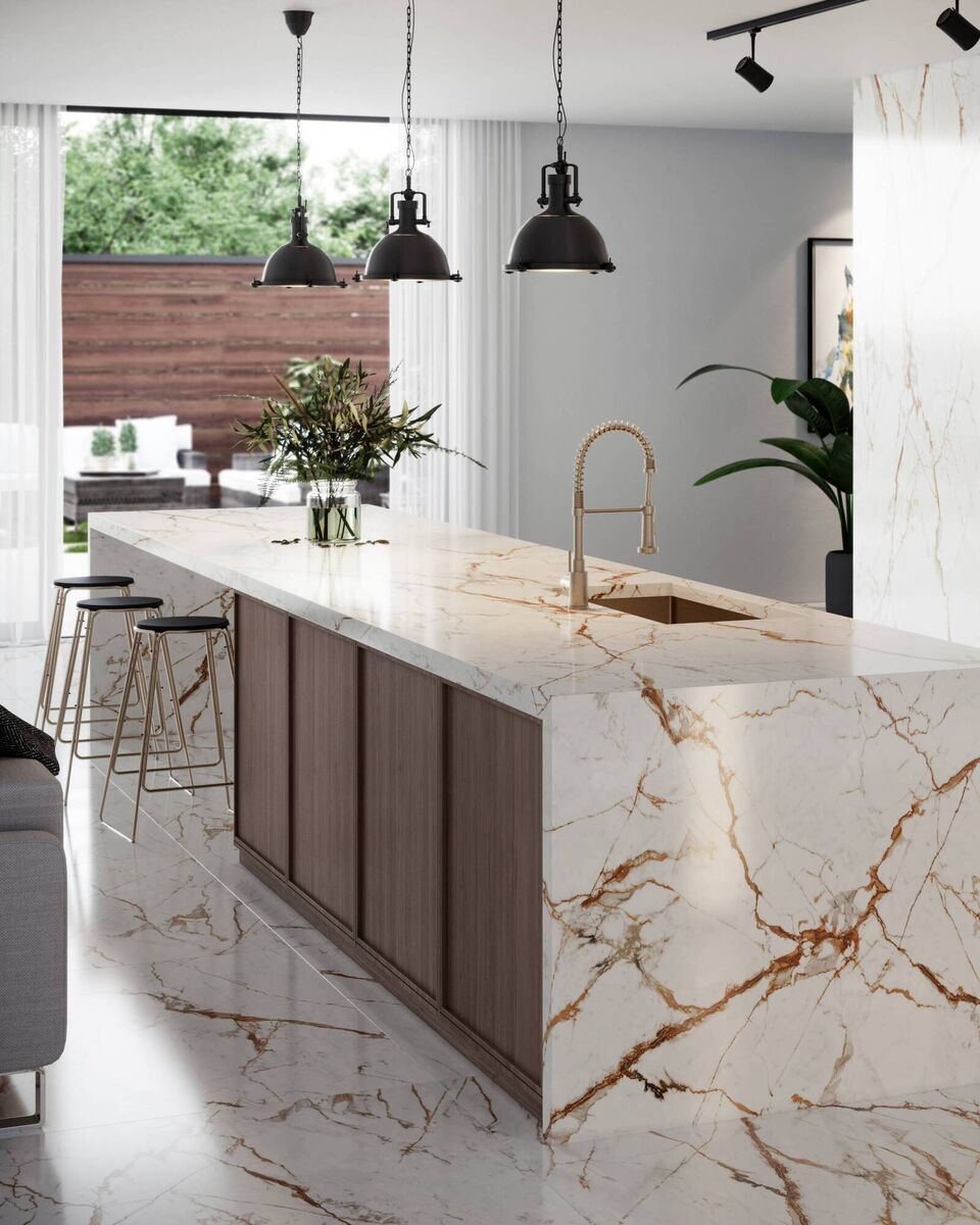 The Kube Ambience Awake kitchen, using Dekton. 