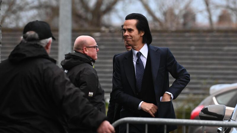 Nick Cave arrives at the funeral of Shane MacGowan. Picture: Larry Cummins Nick Cave arrives at the funeral of Shane MacGowan. Picture: Larry Cummins