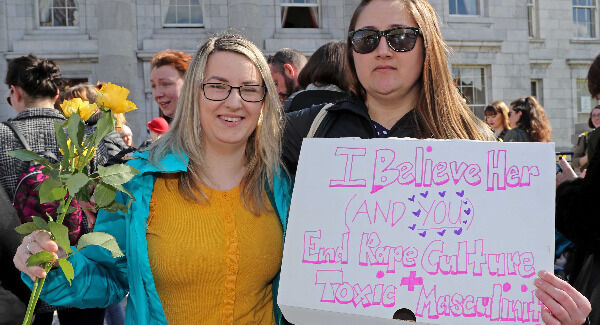 Aisling Murphy and Kiristin Tocci at the solidarity rally at City Hall, Picture: Brendan Gleeson Cork. Picture: Jim Coughlan Aisling Murphy and Kiristin Tocci at the solidarity rally at City Hall, Picture: Brendan Gleeson Cork. Picture: Jim Coughlan