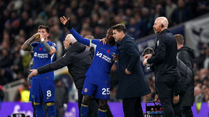 Mauricio Pochettino wants more from Moises Caicedo and Enzo Fernandez (John Walton/PA)