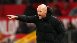 <p>WHAT IS THE POINT? Manchester United manager Erik ten Hag during the Premier League match at Old Trafford, Manchester. Pic: Martin Rickett/PA Wire.</p>