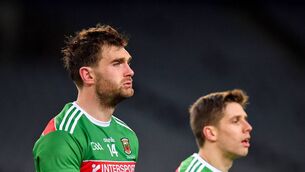<p>Aidan O'Shea, left, and Lee Keegan of Mayo following their side's defeat during the GAA Football All-Ireland Senior Championship Final match between Dublin and Mayo at Croke Park in Dublin. Pic: Seb Daly/Sportsfile</p>