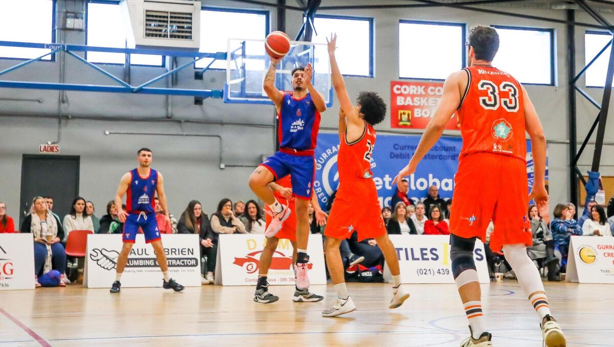 Demon's James Beckom puts up the jumper in Sunday's Superleague clash with Pyrobel Killester at the Parochial Hall. Demon's James Beckom puts up the jumper in Sunday's Superleague clash with Pyrobel Killester at the Parochial Hall.