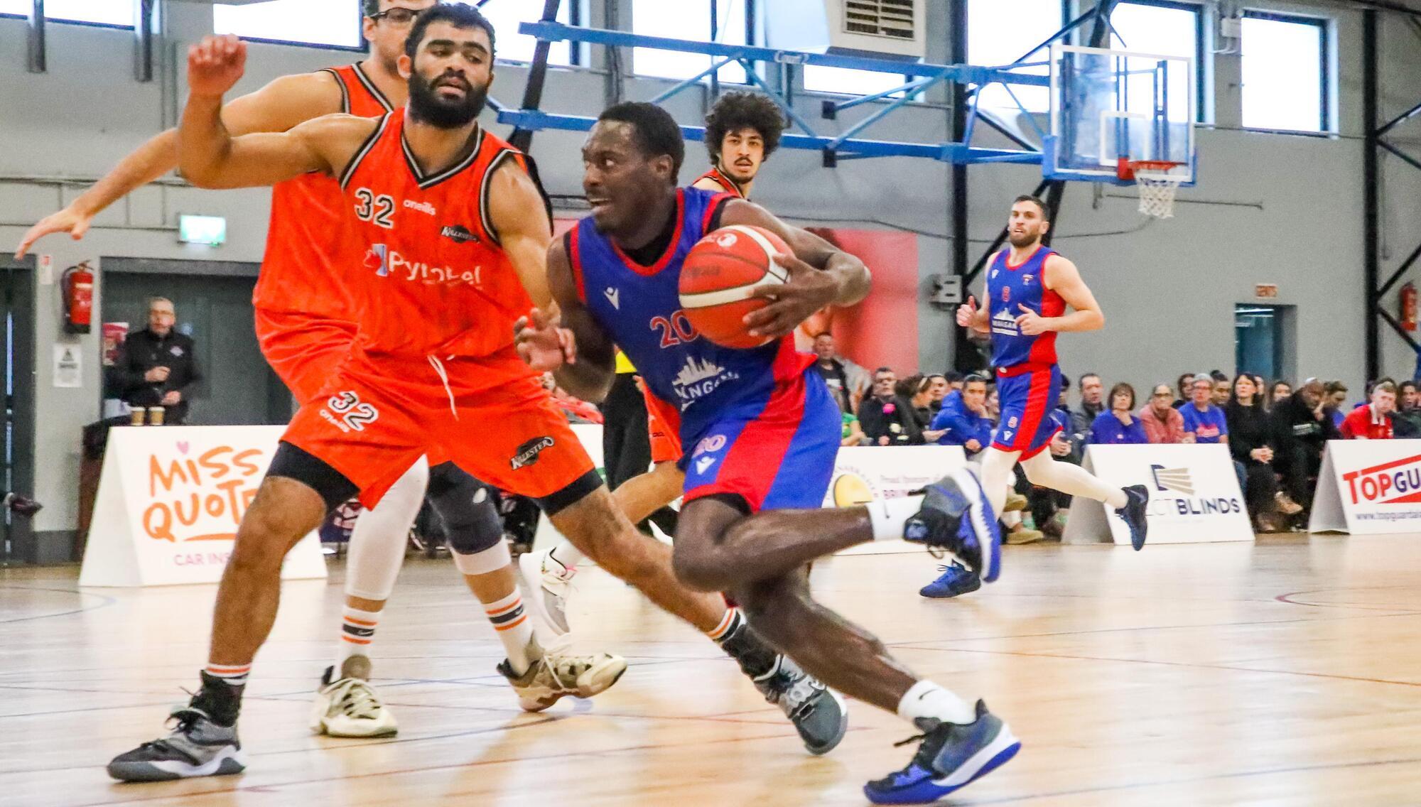 DRIVE: Demon's Da'Kaquan Davis goes to the board in Sunday's Superleague clash with Pyrobel Killester at the Parochial Hall. 