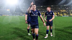 <p>AT LONG LAST: Leinster's Garry Ringrose celebrates after the game. Pic: ©INPHO/Dan Sheridan</p>