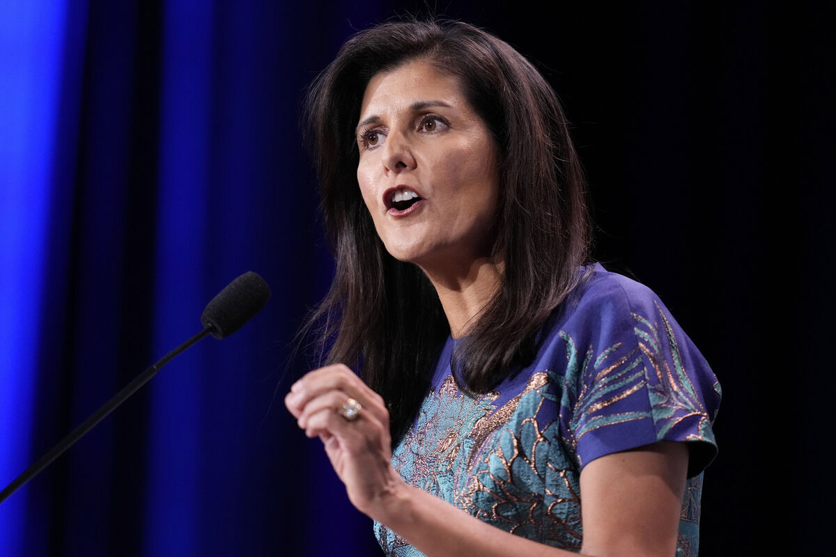 Republican presidential contender Nikki Haley called for the banning of TikTok altogether. Picture: AP/John Locher