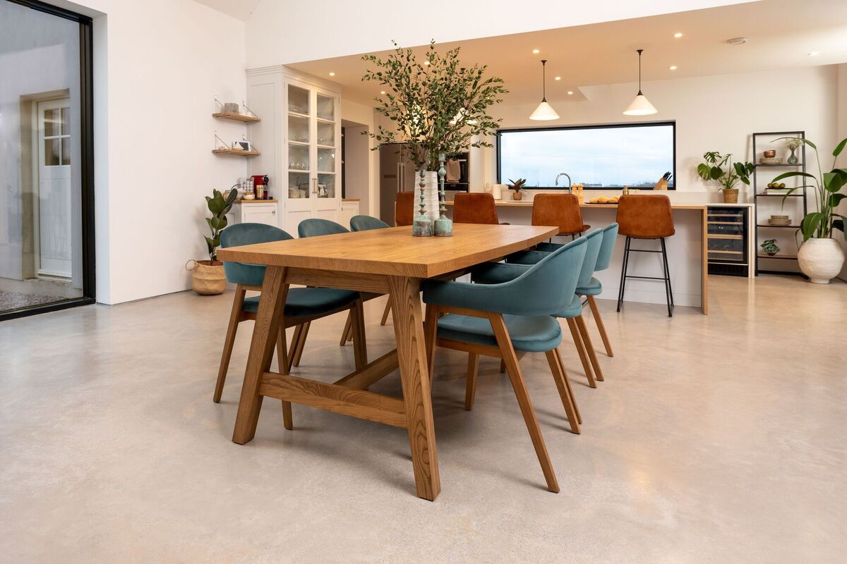  Tradition meets contemporary in the Camden Rustic oak table to seat six to eight diners, from EZ Living Interiors.