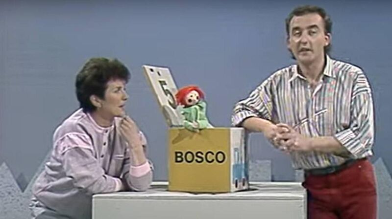 Frank Twomey on an early episode of Bosco with Mary Garrioch. Frank Twomey on an early episode of Bosco with Mary Garrioch.