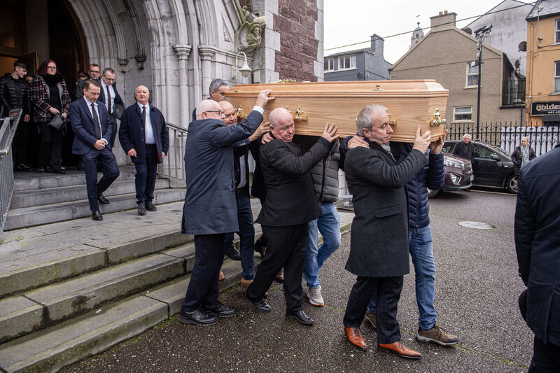 Frank Twomey's coffin leaves North Cathedral, Cork. Picture: Dan Linehan Frank Twomey's coffin leaves North Cathedral, Cork. Picture: Dan Linehan