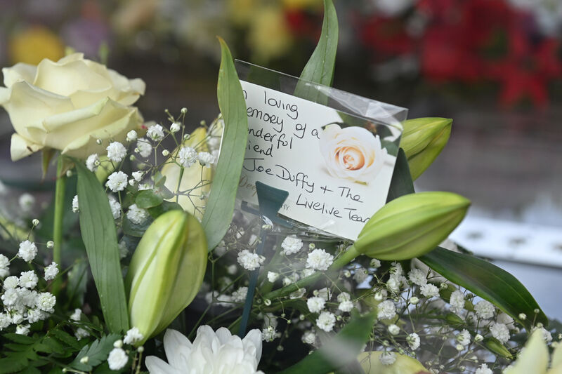 A message of condolence for the late Frank Twomey from Joe Duffy and the Liveline Team. Picture: Dan Linehan A message of condolence for the late Frank Twomey from Joe Duffy and the Liveline Team. Picture: Dan Linehan