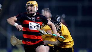 <p>
                <span class="contextmenu emphasis textWhite">Ballygunner’s Peter Hogan in full flow against Clonlara. Pic:</span> ©INPHO/Ryan Byrne</p>