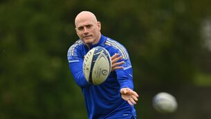 <p>Felipe Contepomi during a Leinster Rugby squad training session in 2022.</p>