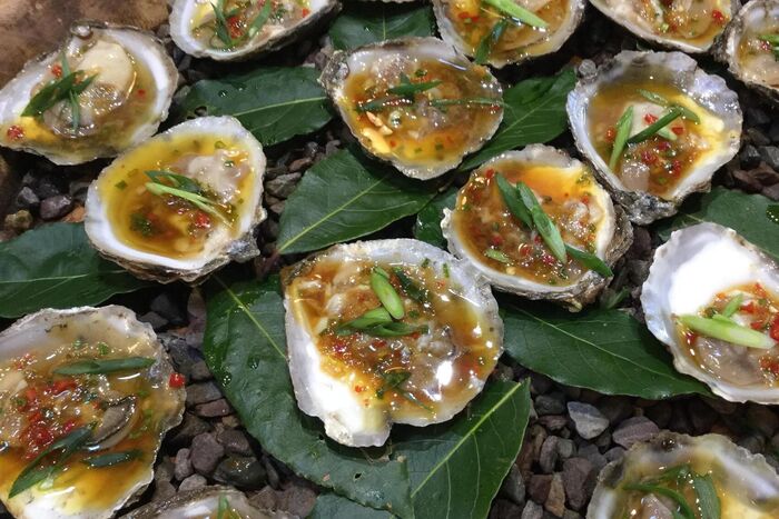 Rock Oysters with Asian Vinaigrette