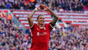 Darwin Nunez has seven goals so far this season for Liverpool (Peter Byrne/PA)