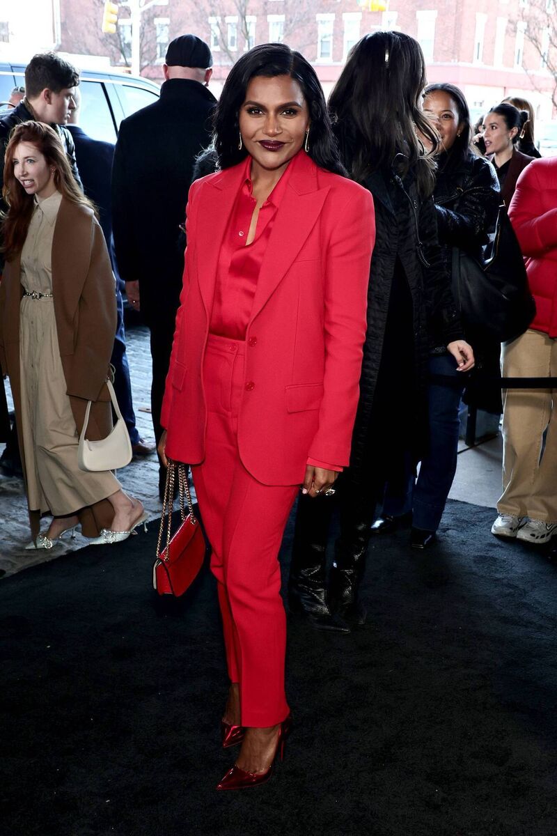 Mindy Kaling attends the Michael Kors Collection Fall/Winter 2023 Runway Show on February 15, 2023 in New York City. (Photo by Jamie McCarthy/Getty Images for Michael Kors)