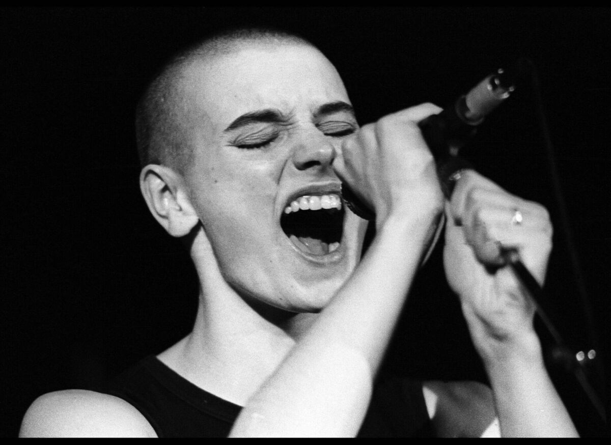 Sinead O'Connor performs on stage at Vredenburg, Utrecht, 16th March 1988; an Irish icon remembered on New Year's Eve; noon; 2FM. Pic: Rob Verhorst/Redferns