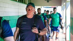 <p>Connacht director of rugby Andy Friend arrives at stadium before the Challenge Cup Round of 16 match between Benetton and Connacht at Stadio Monigo in Treviso, Italy. Photo by Roberto Bregani/Sportsfile</p>