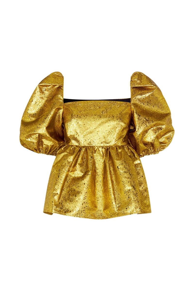 Gold Puff Sleeve Top, €210, Stine Goya Gold Puff Sleeve Top, €210, Stine Goya