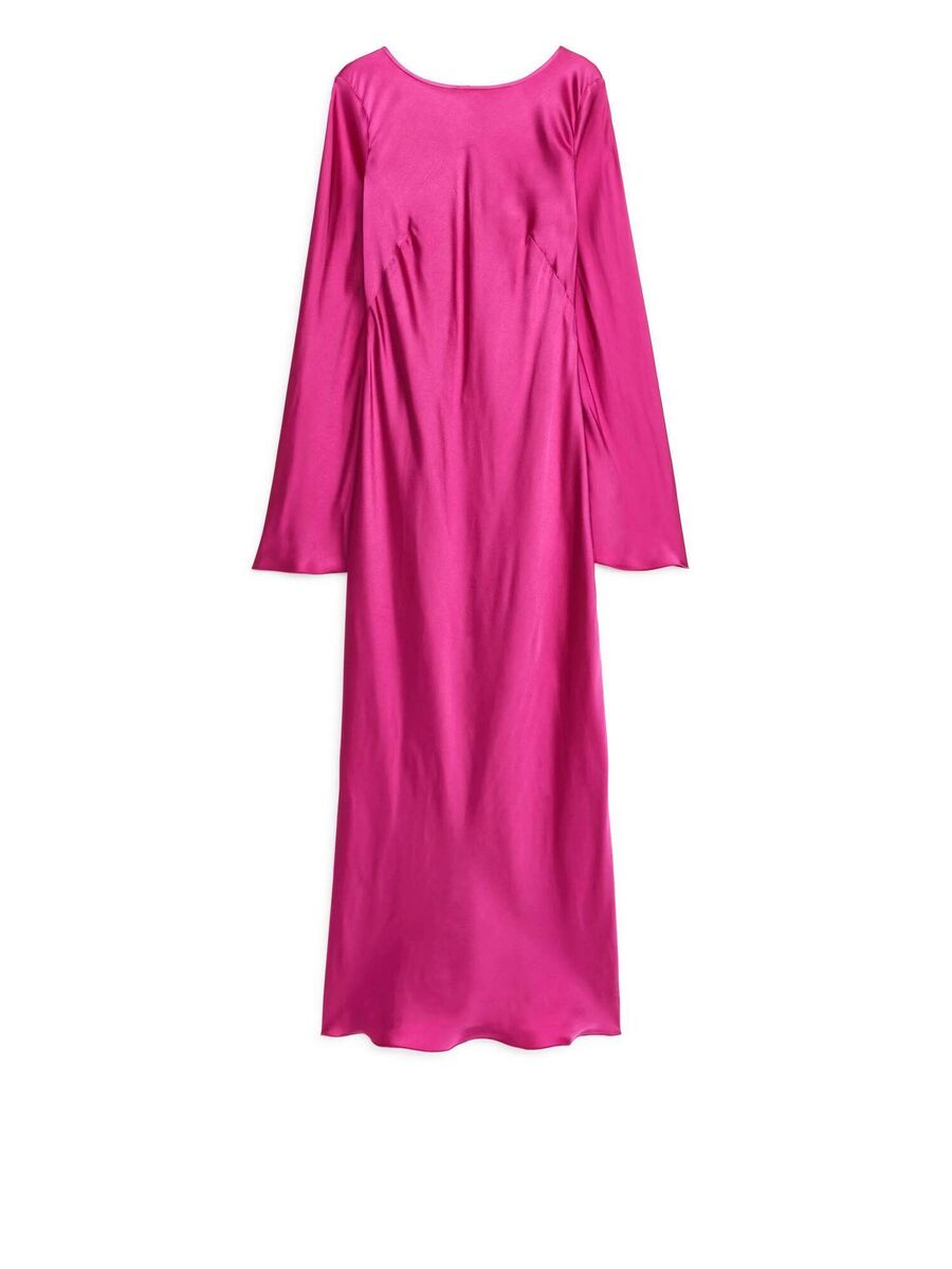 Pink Bias-Cut Midi Dress, €99, Arket Pink Bias-Cut Midi Dress, €99, Arket