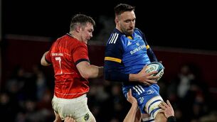<p>SHAKE-UP NEEDED: Munster's Peter O'Mahony competes at the lineout with Jack Conan of Leinster. Pic: ©INPHO/Ben Brady</p>