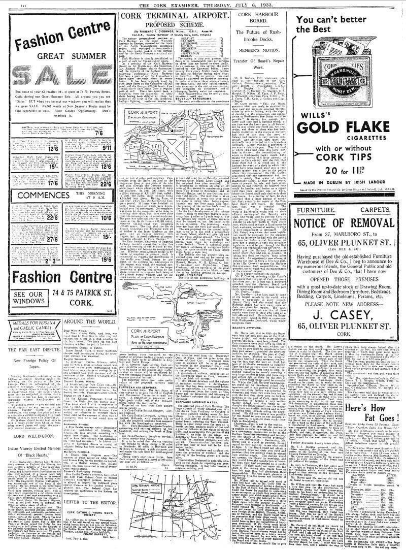 Cork Examiner Thursday, July 6, 1933 Cork Examiner Thursday, July 6, 1933