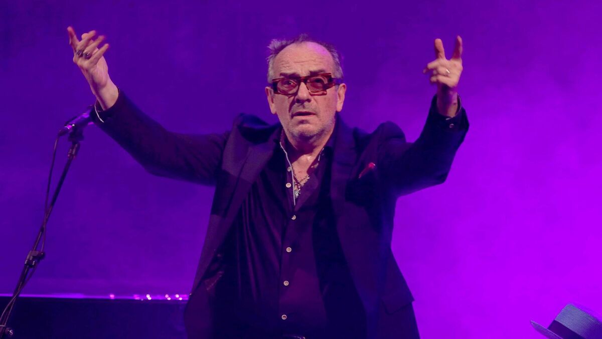 Elvis Costello performing to a sellout audience at the National Concert Hall in Dublin. Picture: Mark Stedman