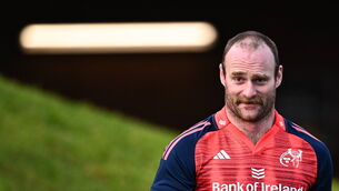 <p>TEAM ANNOUNCEMENT: Oli Jager is set for his first Munster start in a beefed up front row also featuring Dave Kilcoyne for the St Stephen’s Day URC derby clash with Leinster at a sold-out Thomond Park next Tuesday night. Pic: Piaras Ó Mídheach/Sportsfile</p>
