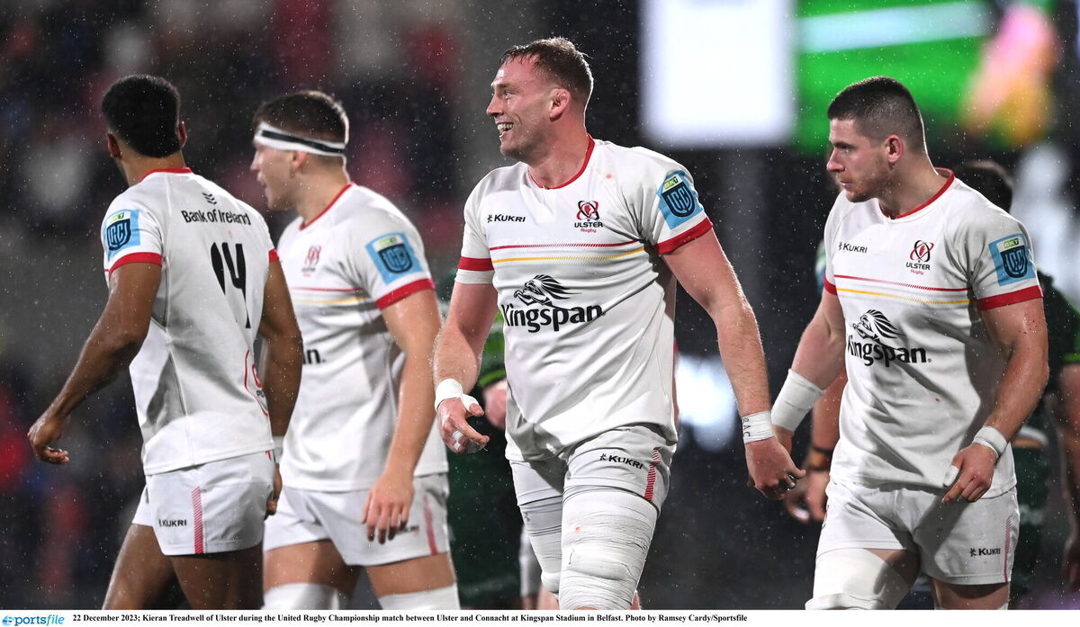 Kieran Treadwell of Ulster during the United Rugby Championship match between Ulster and Connacht at Kingspan Stadium in Belfast. Pic: Ramsey Cardy/Sportsfile