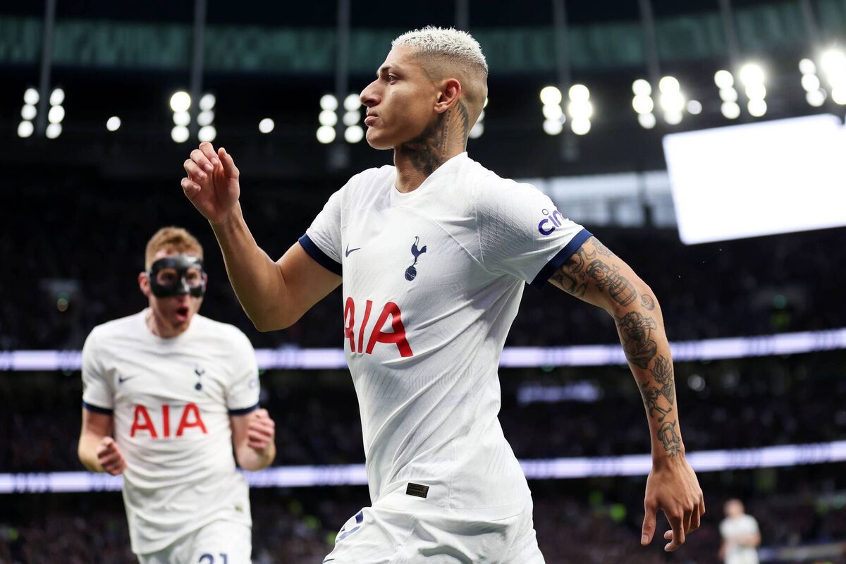 Richarlison of Tottenham Hotspur celebrates after scoring. (Photo by Catherine Ivill/Getty Images) Richarlison of Tottenham Hotspur celebrates after scoring. (Photo by Catherine Ivill/Getty Images)