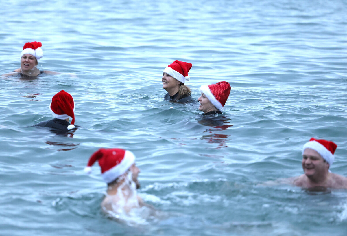  The Christmas morning swim and the Forty Foot in Sandycove. Picture: Leah Farrell/RollingNews.ie.