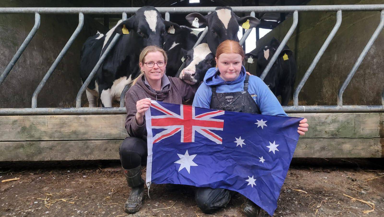 Paula and the cows are saying farewell to Becky this week as she jets off to Australia.