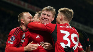 <p>LOOK WHAT IT MEANS: Manchester United's Rasmus Hojlund celebrates. Pic: Martin Rickett/PA Wire..</p>