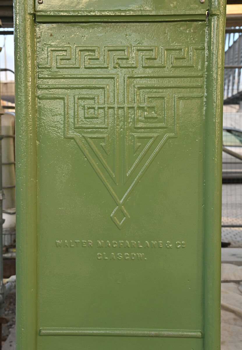 Detail on the side of the Fireman's Rest which has be restored for reinstatement in front of the Fire Station on Anglesea Street, Cork. Picture: Dan Linehan