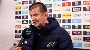<p>INJURY ISSUES: Munster Head Coach Graham Rowntree with the media. Pic Credit ©INPHO/Ben Brady</p>