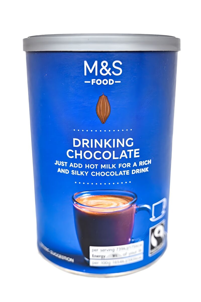 M&S Drinking Chocolate 250g €3.75 (€1.50/100g) M&S Drinking Chocolate 250g €3.75 (€1.50/100g)