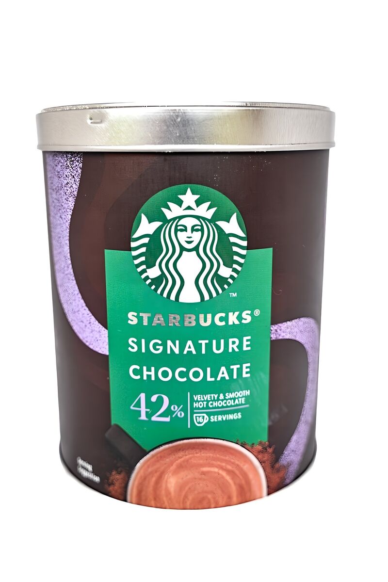 Starbucks Signature Chocolate includes 330g €5.49 (€1.66/100g) Starbucks Signature Chocolate includes 330g €5.49 (€1.66/100g)